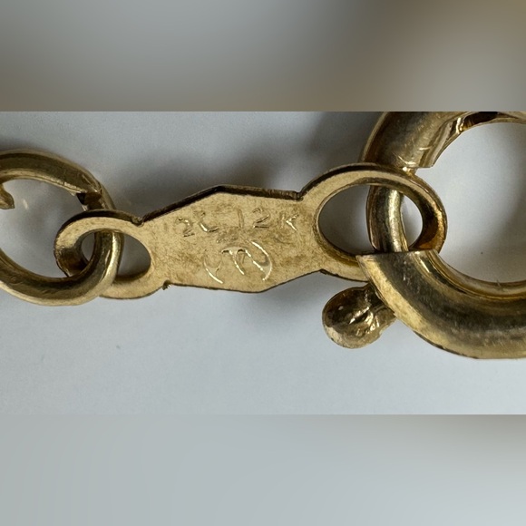 Vintage Atlas 12K GP Chain, with Antique 1920s Intercast CJ Hammer Charm #1063 - Picture 8 of 11